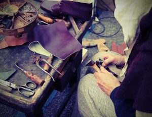 florentine leather: a cobbler at work