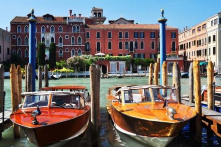 boats on the venetian lagoon