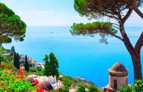 Mediterranean sea on the Amalfi coast