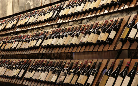 Italian red wine bottles