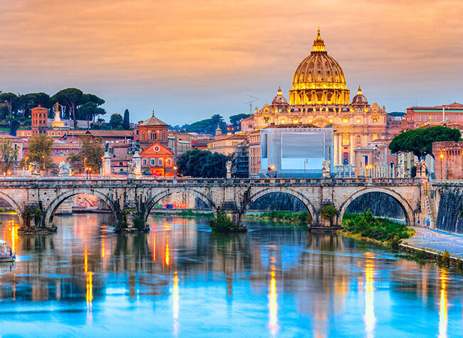 view of saint peter basilica in Rome