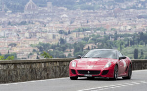 ferrari driving in Tuscany