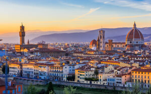 view of Florence duomo and river