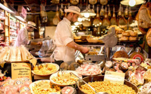 Italian typical market stand