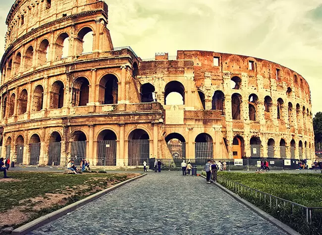 view of the colosseum