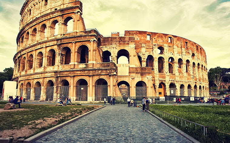 view of the colosseum