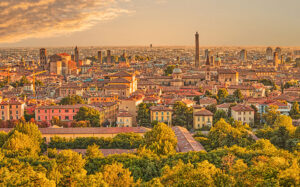 aerial view of bologna