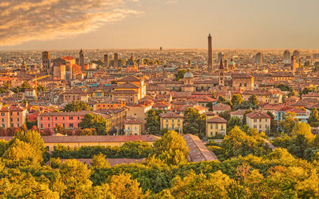 aerial view of bologna