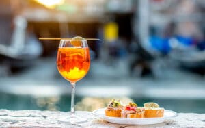 venetian spritz and cicchetti food