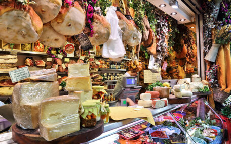 mercato centrale Florence food stands
