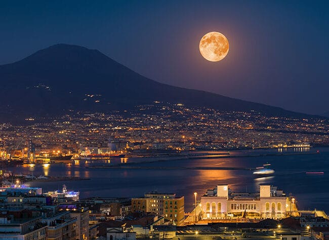Naples at night