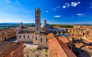 Aerial view of Siena
