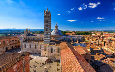Aerial view of Siena