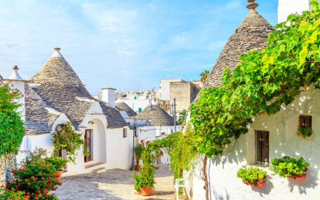 streets of Alberobello Apulia Italy