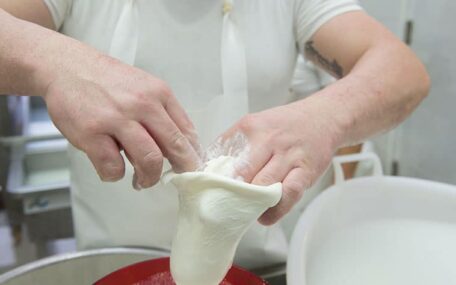 Mozzarella making - culinary trip to Italy