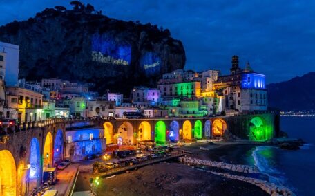 View of the beautiful village trani Italy